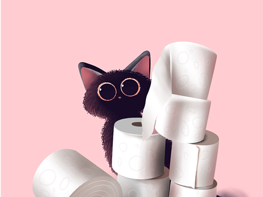 用不起的纸：猫牌厕纸（个人主页-ZNjE2MzA5MTI=） - 创作习作 - 站酷设计师迪迦奥特欣原创素材 - 站酷ZCOOL