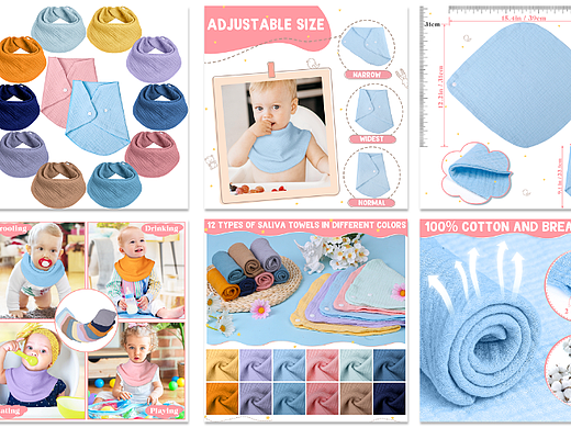 亞馬遜主圖設(shè)計(jì)-嬰兒毛巾-圍脖-嬰兒紀(jì)念產(chǎn)品（個(gè)人主頁(yè)-ZNjQ4MDE1MDA=） - 其他平面 - 站酷設(shè)計(jì)師凝眸可原創(chuàng)素材 - 站酷ZCOOL