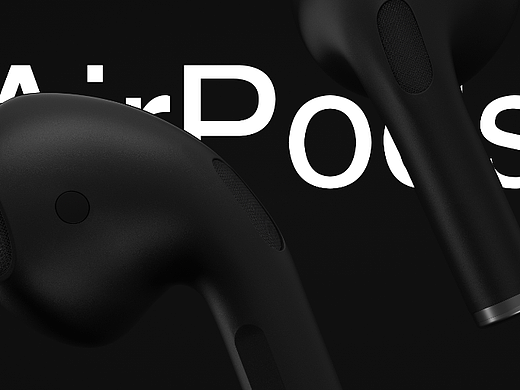 苹果耳机渲染练习