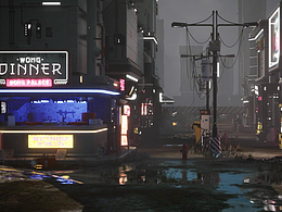 【虚幻5】赛博朋克小场景