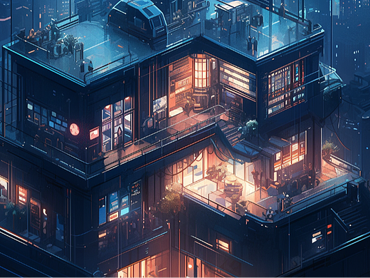 赛博朋克场景创作