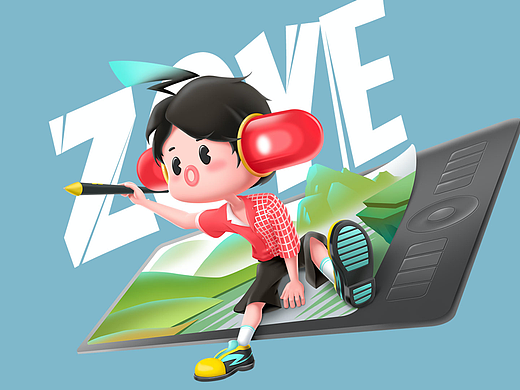 设计师Zoye个人IP形象