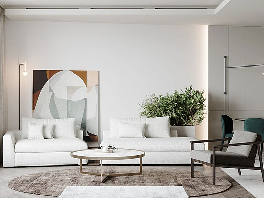 家装案例赏析——90㎡现代简约，干净清爽，空间显大