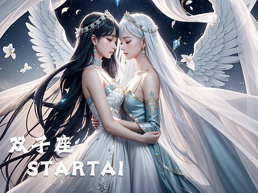AI绘画十二星座系列丨双子座-咒语分享