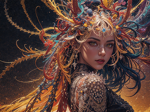 AI绘画，Stable Diffusion绘画，超现实人像，4K壁纸