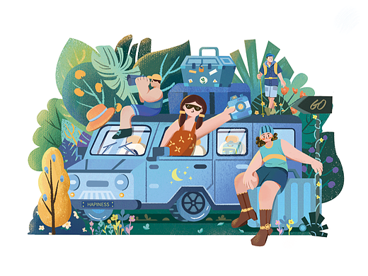 原创旅游小场景（个人主页-ZNjA3MDE0MjA=） - 创作习作 - 站酷设计师橙子糖c原创素材 - 站酷ZCOOL