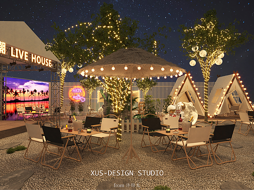 露营风音乐吧设计丨原创案例分享