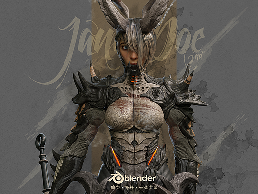 Blenderl练习-Jane Doe Vol.2-雕塑·服装·一些尝试