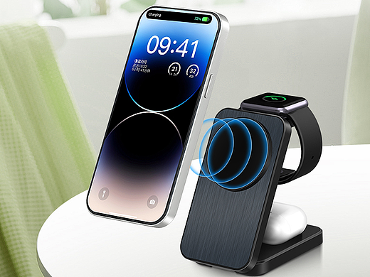 三合一无线充电器(折叠式)(个人主页-ZNjc0NjIzNjg=) - 电子产品 - 站酷设计师上善若水学水之德原创素材 - 站酷ZCOOL
