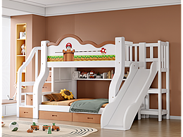 儿童子母床/建模渲染/全案