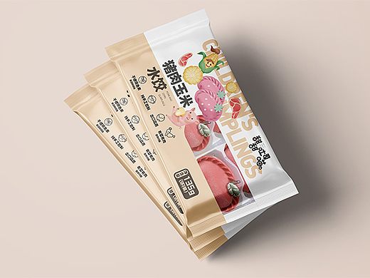 水饺插画包装