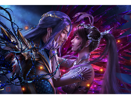 【同人插畫】斗羅 星斗獻(xiàn)祭*舍身為愛*直擊靈魂（個(gè)人主頁-ZNTkwODYyMzY=） - 商業(yè)插畫 - 站酷設(shè)計(jì)師果殼只身一戰(zhàn)原創(chuàng)素材 - 站酷ZCOOL