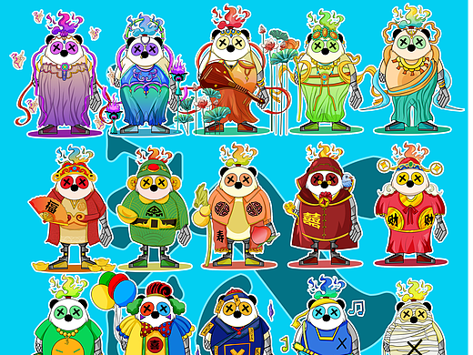 《Panda X》IP形象｜IP设计｜吉祥物设计｜NFT（个人主页-ZNjI1NDQ4NDQ=） - 新锐潮流插画 - 站酷设计师KITA依原创素材 - 站酷ZCOOL