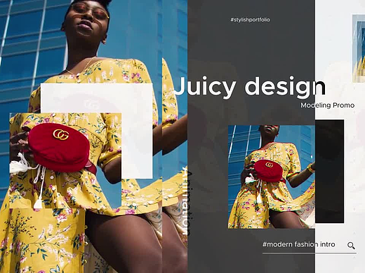 PR模板|分割屏快闪动态文字排版潮牌广告时尚服装走秀