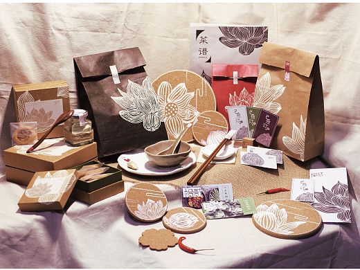 拾贰中式素食餐厅VI视觉识别系统/实物