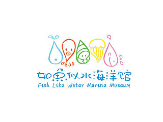 大学作业-如鱼似水海洋馆logo设计