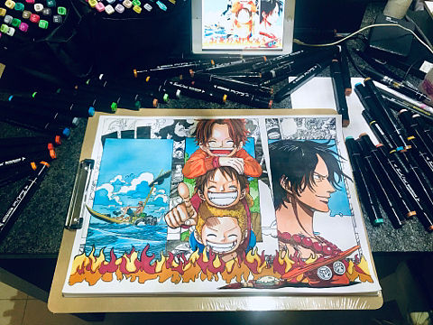 海贼王漫画临摹系列-JＧM0129（个人主页-ZMzIzODU4ODA=） - 动画片 - 站酷设计师迈克尔老金原创素材 - 站酷ZCOOL