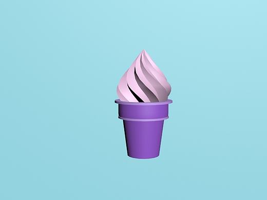 初学3dmaxs建模一个简单的冰淇淋🍦