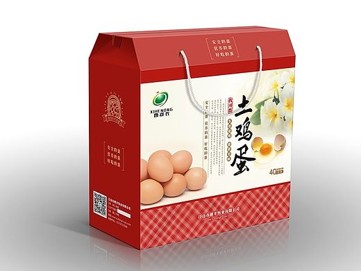 红色鸡蛋盒包装