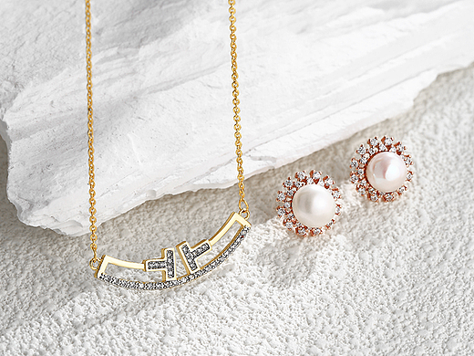 首饰静物摄影 项链 耳环