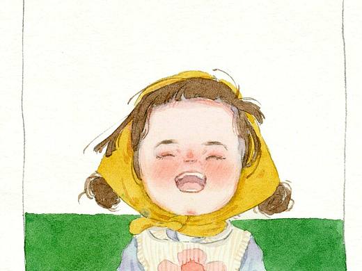 手绘水彩萌娃人物插画卡通插画水彩教程可爱头像壁纸