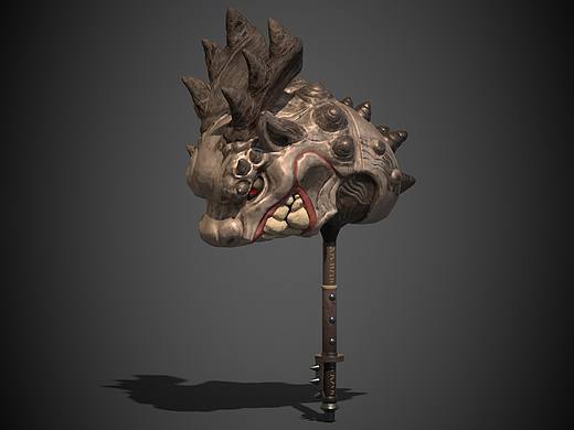 3D游戏道具武器锤子