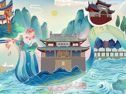 苏州运河十景设计