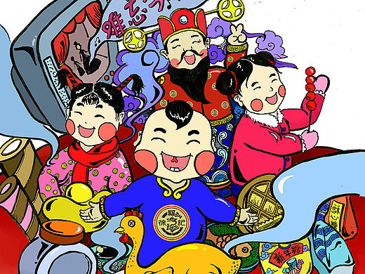 徐福记 商业插画练习