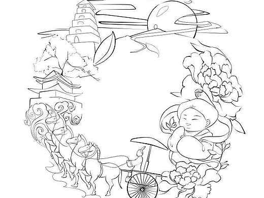 西安著名人物小插画～