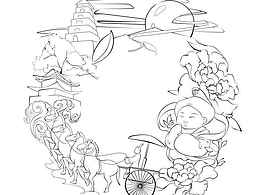 西安著名人物小插画～