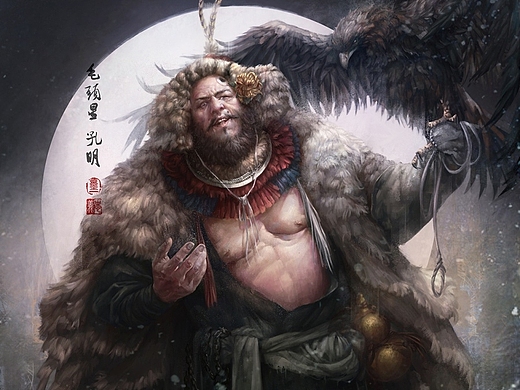 张墨一《水浒传》地猖星-毛头星-孔明