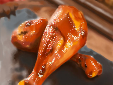 厚涂食物