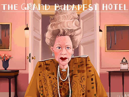 布达佩斯大饭店（个人主页-ZMjEwNjIzNjQ=） - 创作习作 - 站酷设计师插画师麦子原创素材 - 站酷ZCOOL