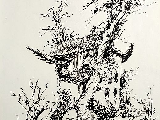古建筑速写