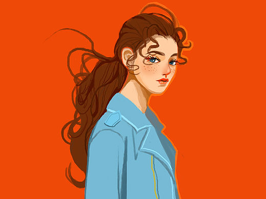 时尚穿搭人物插画