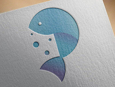 LOGO设计-此间有鱼 简约形状+渐变的应用