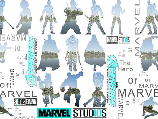 漫威 环保剪影