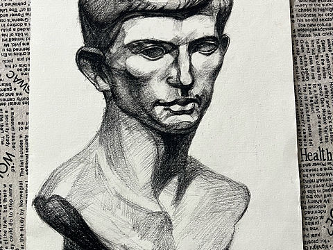 素描石膏人物头像