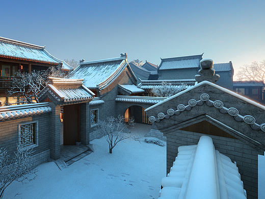 冬天到了来组雪景