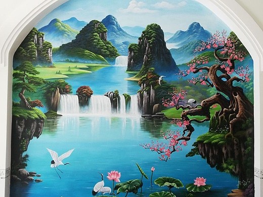 墙绘  风景油画