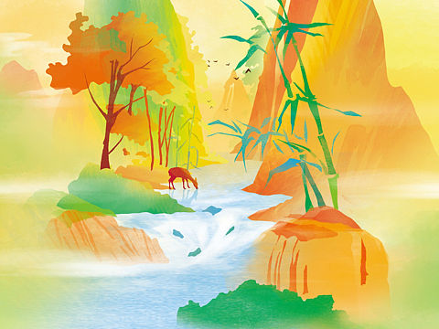 中粮茶叶包装插画