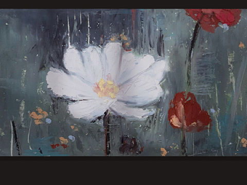 油画棒插画flower01