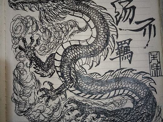 中性筆素描寫意(非專業(yè))（個人主頁-ZNDM2MDExMjg=） - 繪畫 - 站酷設計師龍紋大將原創(chuàng)素材 - 站酷ZCOOL