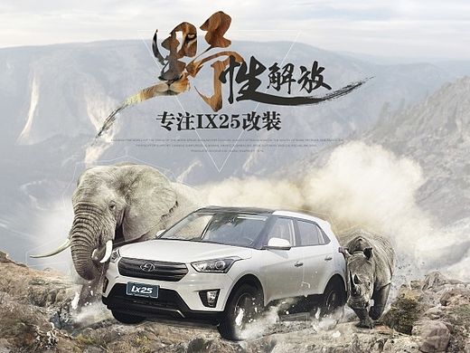 一款汽车的大海报