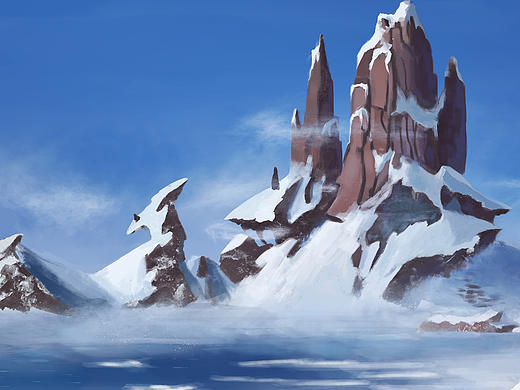 雪山（个人主页-ZMTg0MzE3MzI=） - 商业插画 - 站酷设计师因心日月原创素材 - 站酷ZCOOL