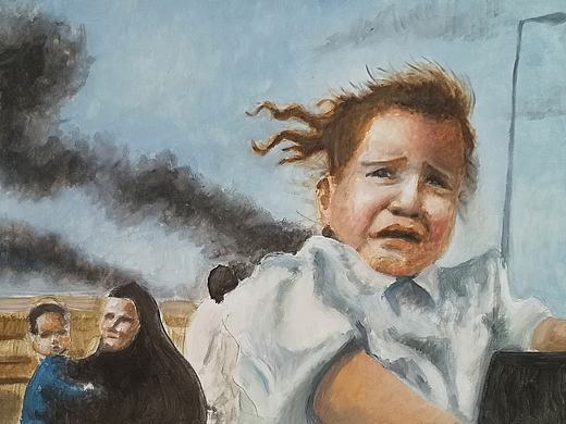 戰(zhàn)火中的兒童（個人主頁-ZMzkzNzcwOTI=） - 繪畫 - 站酷設(shè)計師wulongtea原創(chuàng)素材 - 站酷ZCOOL