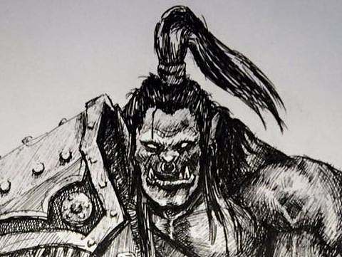 为了部落 魔兽世界 地狱咆哮 兽族 手绘 