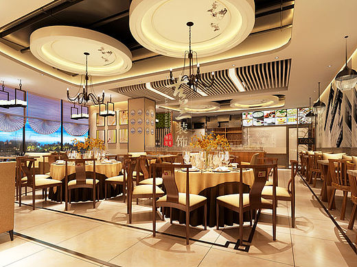 《全记大排档餐厅设计案例》-铜川餐厅设计公司（个人主页-ZMTQ3MzI1MDg=） - 家装设计 - 站酷设计师铜川餐厅装修设计原创素材 - 站酷ZCOOL