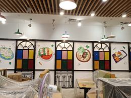 作品來(lái)自長(zhǎng)春添彩墻繪 為吾悅廣場(chǎng)美食城墻繪壁畫(huà)