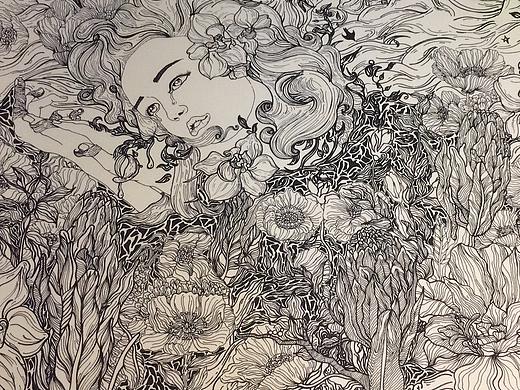 眼花缭乱的线描